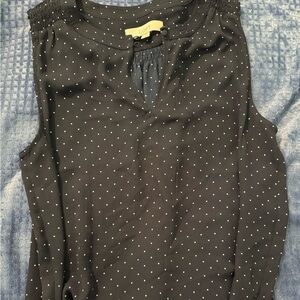 Loft Women's navy Polka Dot Sleeveless Top